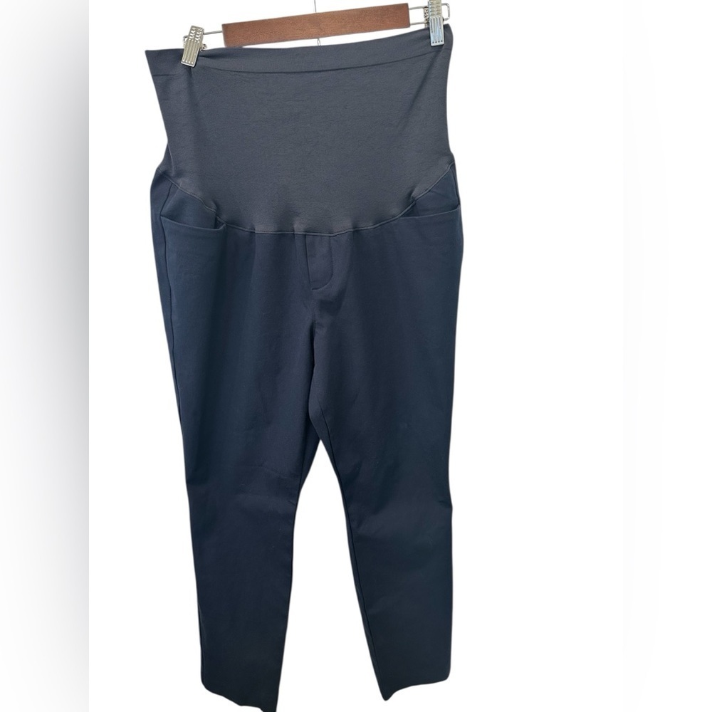 Old Navy Maternity Full Panel Pixie Ankle Pants Navy Blue Size 14